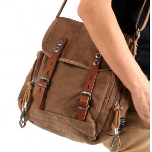 Canvas shoulder bag, cotton canvas messenger bag