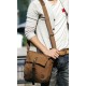 khaki canvas messenger bag