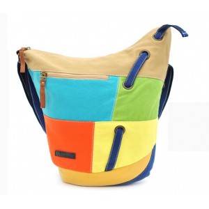 Long shoulder bag, canvas messenger bag