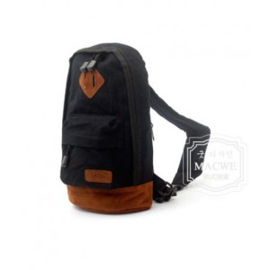 black Mens canvas sling backpack