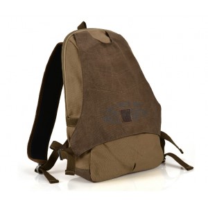 khaki canvas school backpack