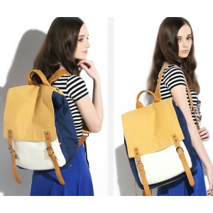 yellow Canvas knapsack