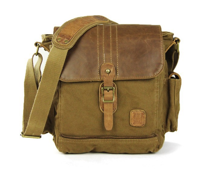 IPAD mens canvas satchels, small canvas shoulder bag - YEPBAG