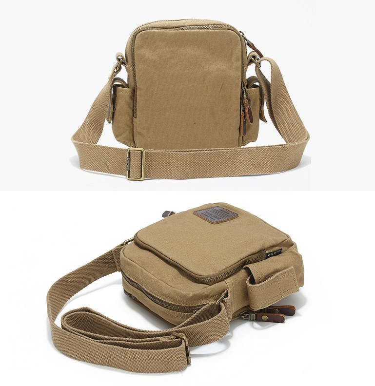Portable Canvas Crossbody Bags, Small Messenger Bags - YEPBAG