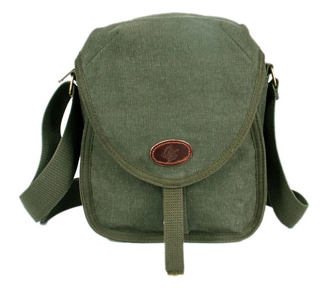 Mens small canvas shoulder bags, army canvas messenger bag - YEPBAG